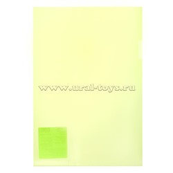 Папка-уголок А4 120 мкр. диагональ, желтый