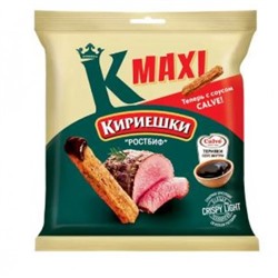 «Кириешки Maxi», сухарики со вкусом «Ростбиф» и с соусом терияки «Calve», 75 гр. KDV