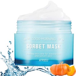 Несмываемая утренняя маска-сорбет с тыквой A'Pieu Good Morning Sorbet Mask, 105 мл