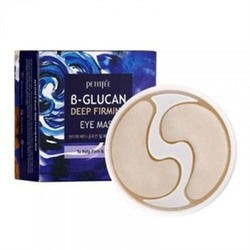 Укрепляющие тканевые патчи для глаз с бета-глюканом Petitfee B-Glucan Deep Firming Eye Mask,60шт