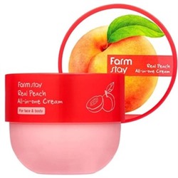 Крем для лица и тела с экстрактом персика FARMSTAY Real Peach All-in-One Cream, 300ml