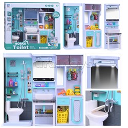 Набор мебели для кукол "Ванная комната" на батарейках, в коробке
