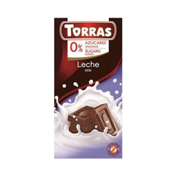 Молочный шоколад TORRAS без добавления сахара 75 г