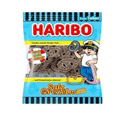 Мармелад жевательный Haribo Salzbrerzel (соленые крендельки со вкусом лакрицы) 175 гр