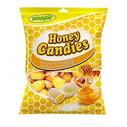 Карамель леденцовая с медовой начинкой Woogie Honey Candies - candies with honey filling 150 г