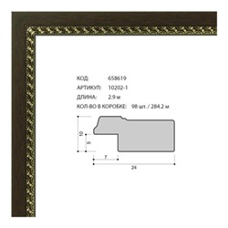 Багет пластиковый 24х10 10202-1 (R252A-1118-1)/уп 284,2м/