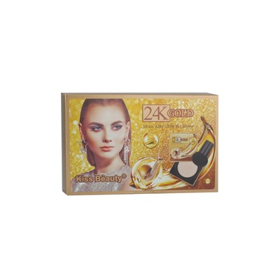 Кушон с золотом и муцином улитки,20 мл. Kiss Beauty 24K Gold Snail Cushion, 01