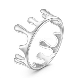 Кольцо из серебра родированное - Капли 925 пробы К-0131р