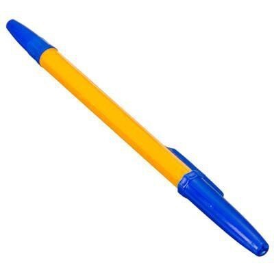 Ручка шариковая "ClipStudio" 525-103 синия 0,7мм желт корпус