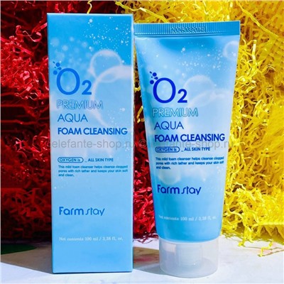 Пенка с кислородом Farmstay O2 Premium Aqua Foam Cleansing 100ml (13)