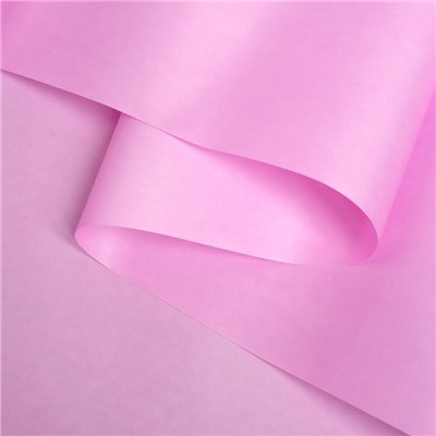 Бумага для декора и флористики, крафт, двусторонняя, светло-лиловая, розовая, однотонная, рулон 1шт., 0,5 х 10 м