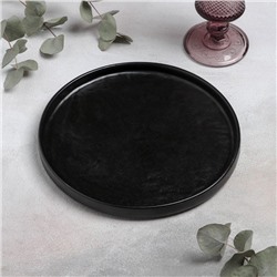 Блюдо фарфоровое для подачи Magistro "Pietra lunare", d=22 см, цвет чёрный