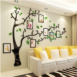 Наклейки интерьерные с фоторамками "Семейное дерево", декор на стену, панно 110 х 140 см