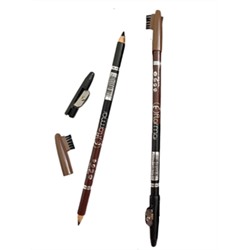 Двойной карандаш для глаз и бровей Черный-Коричневый с точилкой и щеткой