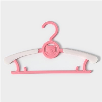 Вешалки - плечики для одежды детские Доляна «Мишка», 28×16 см, 5 шт, цвет розовый