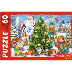 Puzzle   60 элементов "Дед Мороз и гномики" (П60-6803)