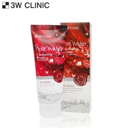 Пенка для умывания 3w Clinic Rose Water Foam Cleansing 100ml с экстрактом розы