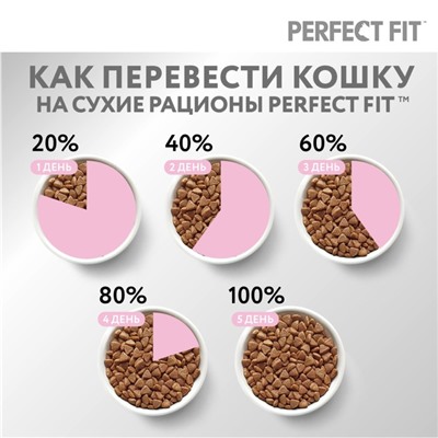 Сухой корм Perfect Fit для котят, курица, 650 г