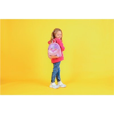 Рюкзак детский с карманом «Единорог», искусственная кожа, 27 х 23 х 10 см