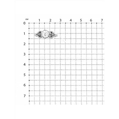 Кольцо из серебра с фианитом родированное 925 пробы 20-05916