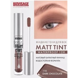 LUXVISAGE Тени для век Matt tint waterproof 12H тон 110 Dark Chocolate