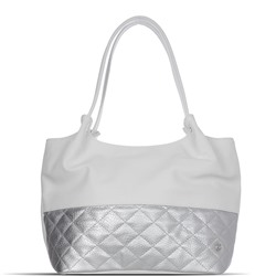 Женская сумка экокожа Richet 2365-08-08 белый 1675 серебро. Спецпредложение