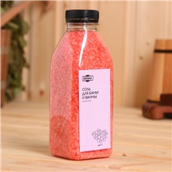 Соль для ванны и бани в бутылке "Нежность розы" 600 г