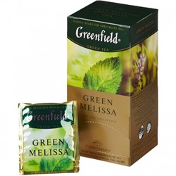 GREENFIELD Гринфилд Чай GREEN MELISSA мелиса 25 пак.