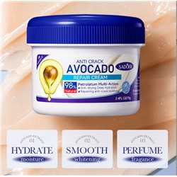 SADOER Увлажняющиц крем от сухости и трещин с маслом авокадо Anti-Crack Avocado Repair Cream, 75гр.