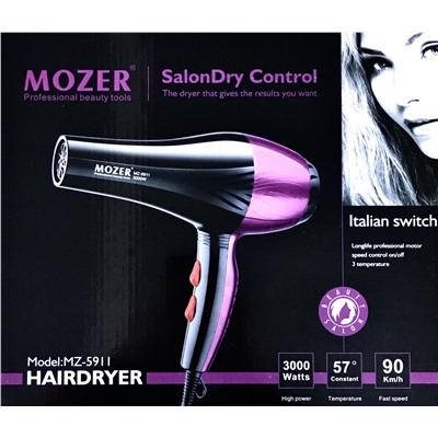 Профессиональный фен для волос Mozer #MZ-5911# 3000W Провод 1,5 метра