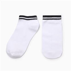 Носки мужские укороченные, цвет белый/черный, р-р 27