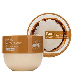 Универсальный питательный крем для лица и тела с маслом ши FarmStay Real Shea Butter All-In-One Cream, 300мл