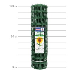 Решетка садовая СР-83 (яч.83х83мм) рулон 1х20м (хаки) пластиковая