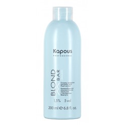 Kapous кремообразная окислительная эмульсия blond bar с экстрактом жемчуга 1,5% 200 мл