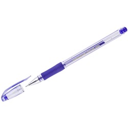 Ручка гелевая Crown "Hi-Jell Needle Grip" синяя, 0