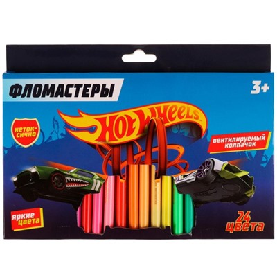 Фломастеры  Hot Wheels 24 цвета