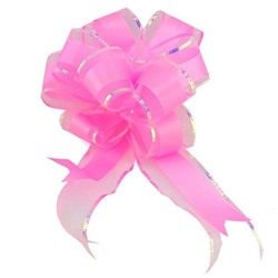 Бант-шар Текстиль / Перламутр "Классика" Розовый 5 см /d-17,5 см