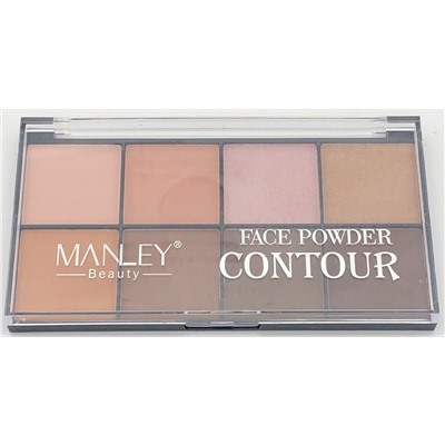 Manley Beauty Face Contour Powder Palette Палетка для Скульптурирования 8 Оттенков тон 3