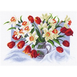 Рисунок на канве МАТРЕНИН ПОСАД арт.37х49 - 1226 Весенние цветы