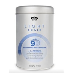 Lisap порошок обесцвечивающий на 9 тонов light scale lightening white powder 500гр ЛС