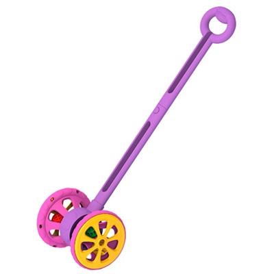 Каталка Весёлые колёсики с шариками фиолетово-розовая 760 Норд /10/ в Самаре