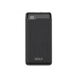GOLF LCD21/ Powerbank 10000 mah/LED дисплей/In Micro usb,Type-C/Out Type-C,USB1А,2.1A/Black