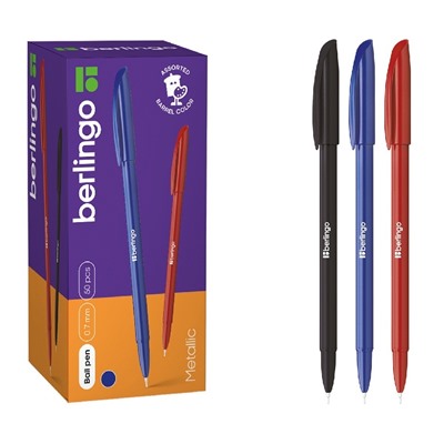 Ручка шариковая "Berlingo.Metallic" синяя 0,7мм CBp_70752