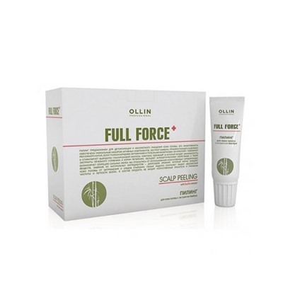 OLLIN FULL FORCE Пилинг для кожи головы с экстрактом бамбука, 10штх15мл