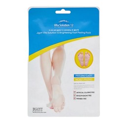 Отшелущивающие пилинг-носочки для ног Jigott Vita Solution 12 Brightening Foot Peeling Pack, 1пара