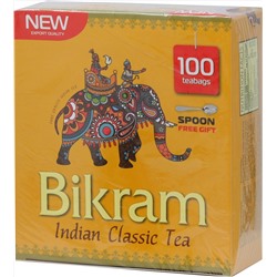 Bikram. Черный пакетированный + ложка карт.пачка, 100 пак.