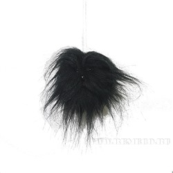 Новогоднее украшение Собачка черная, диаметр 6см ()