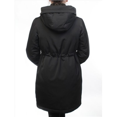 18602 BLACK Пальто демисезонное женское (100 гр. синтепон)