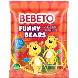 Мармелад Bebeto Funny Bears со вкусом лимона, клубники, апельсина и яблока 70гр