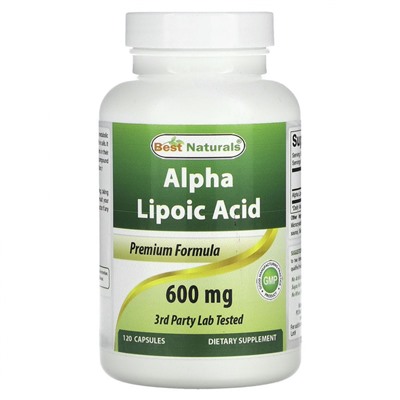 Best Naturals, Alpha Lipoic Acid, 600 mg, 120 Capsules